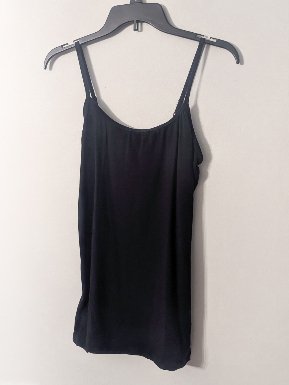 Veto Black Satin Camisole with Adjustable Straps